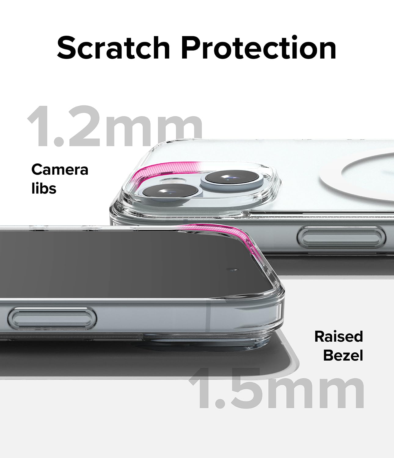 Funda iPhone 15 Ringke Translúcida Mate Antigolpes para Carga MagSafe Matte Clear