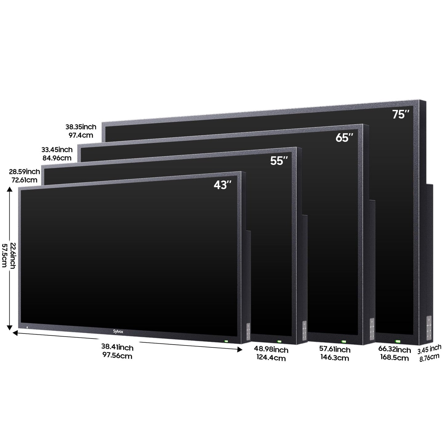 Televisor LED 4K para Exteriores Sylvox 43 Pulgadas Smart TV Deck Pro 2.0 Serie Impermeable Compatible con Google, Bluetooth y Wi-Fi