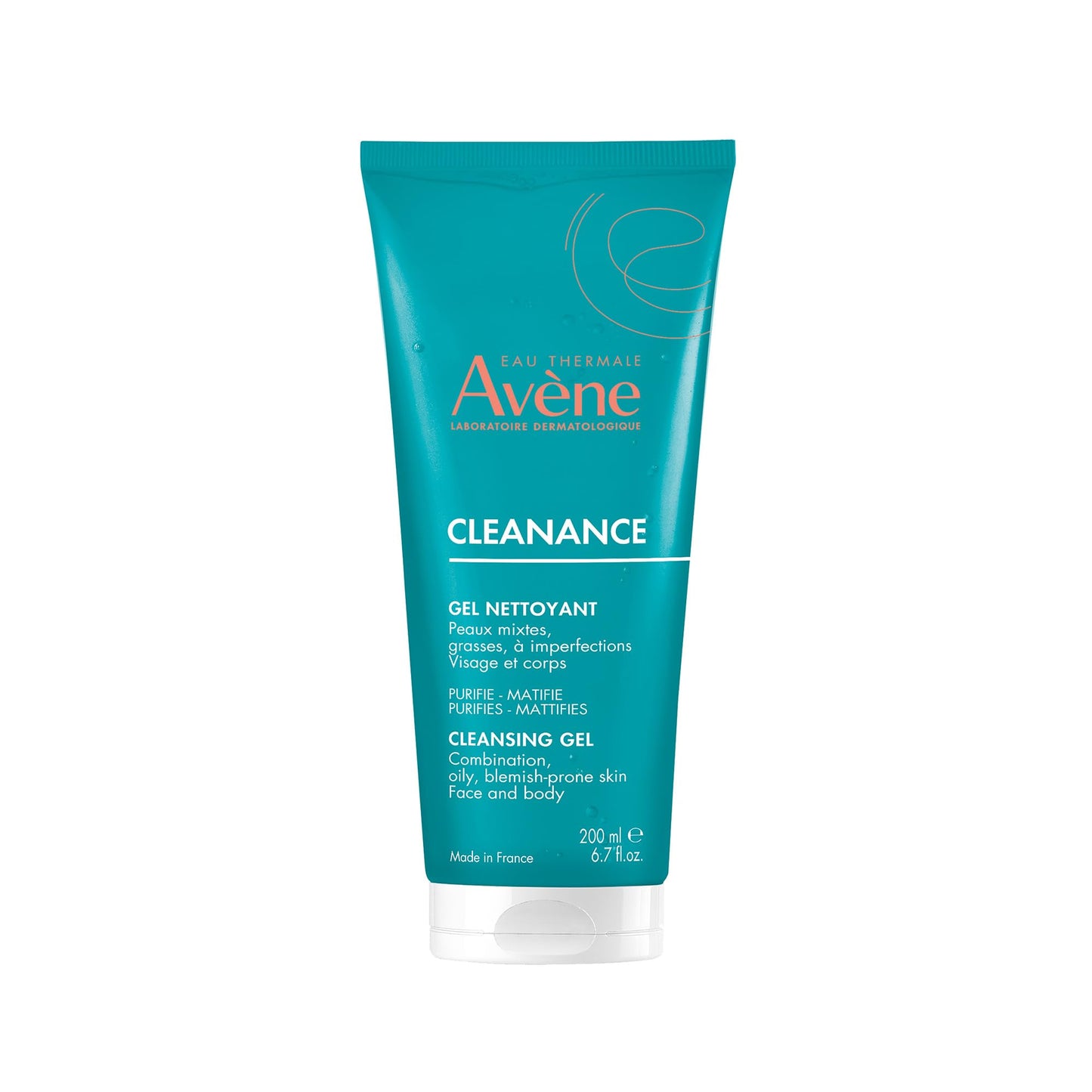 Eau Thermale Avène - Gel limpiador para cara y cuerpo, 6.7 fl.oz.