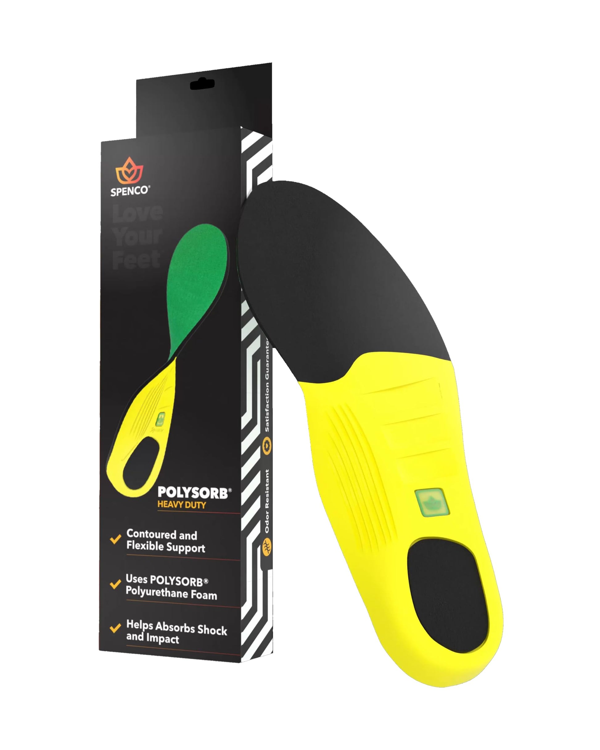 Plantilla Resistente Spenco Polysorb para Zapatos Mujer 11-12.5 Hombre 10-11.5 Pulgadas