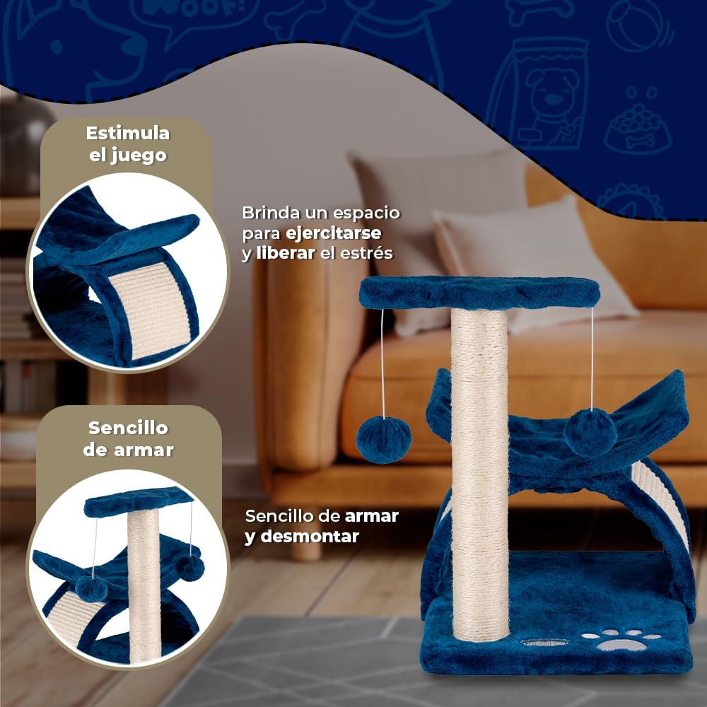 Fancy Pets Mueble/Racador para Gato Rodas de 45 Centímetros de Altura