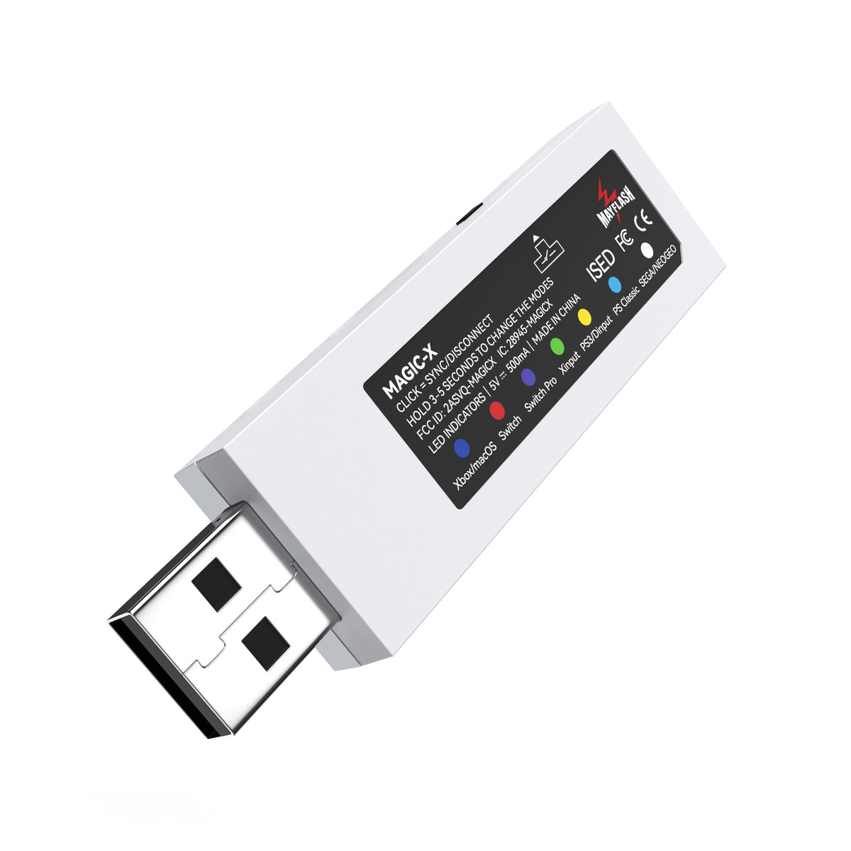 Adaptador Bluetooth USB MAYFLASH Magic-X Azul Compatible PS5, PS4, Xbox Series S/X, Xbox One, Switch, macOS, Windows, Raspberry Pi