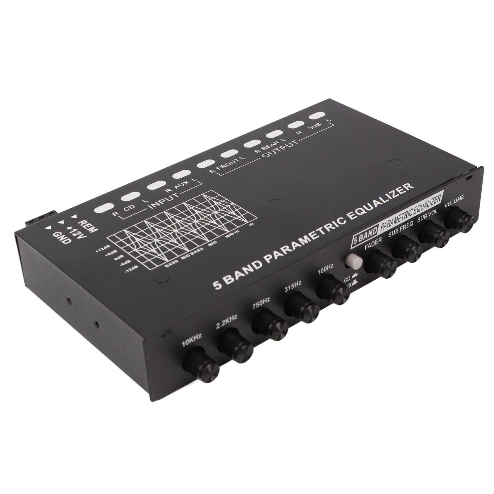 Ecualizador Gráfico de 5 Bandas Resistente a Golpes para Automóvil