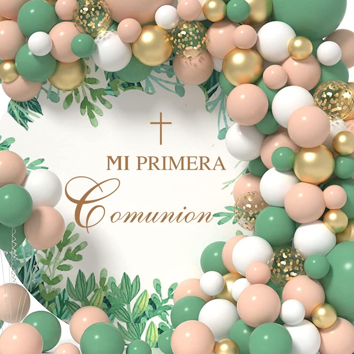 Mi Primera Comunion - Calcomanía de pared española para decoración de arco de globo, calcomanía de fiesta de baby shower, decoración de fiesta, decoración de arco, decoración de fiesta de bebé,