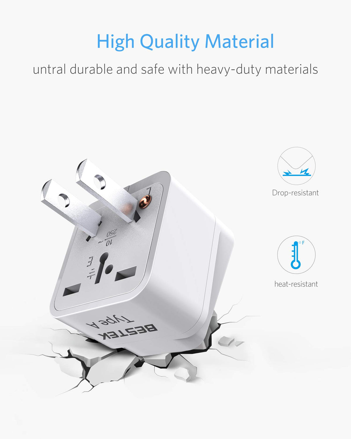 Adaptador Universal de Viaje Bestek USA Japan Tipo 4