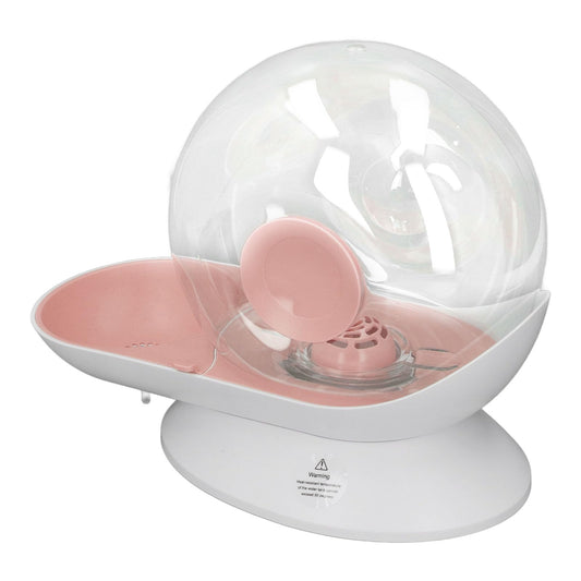 Dispensador de Agua para Mascotas Forma de Caracol Fuente de Agua Potable Automática 2.8L Gran Capacidad para Perros y Gatos (Rosa)