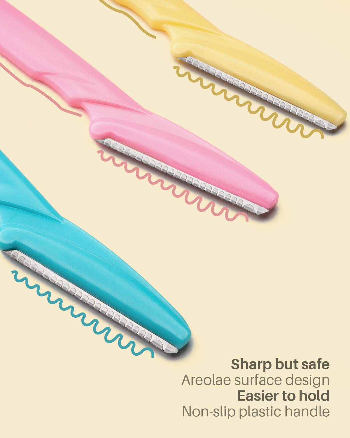 Maquinilla de afeitar de cejas para mujeres, 30 piezas de afeitar Dermaplane para la cara de las mujeres, multiuso para mujeres y hombres por MoHern