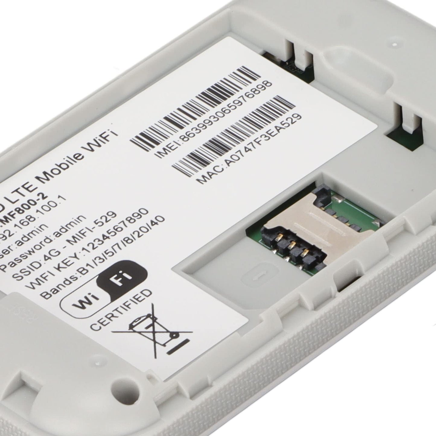 Enrutador Portátil Zoega Blanco 150 Mbps con Tarjeta SIM para Viajes