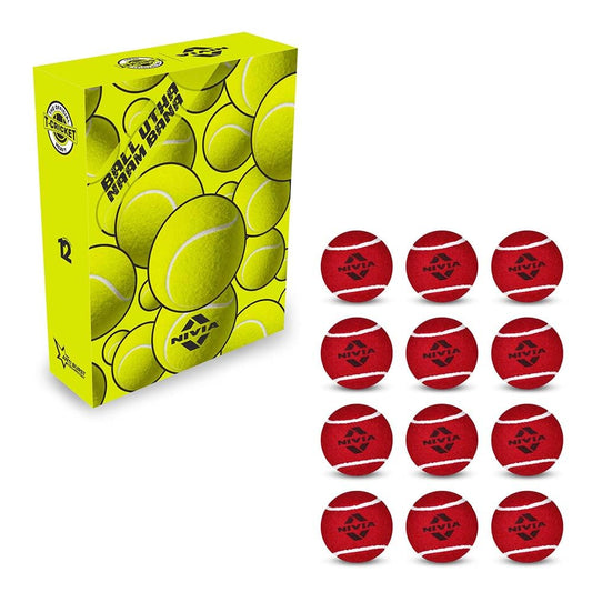 Pelota de Cricket Nivia Roja Pesados Pack de 6