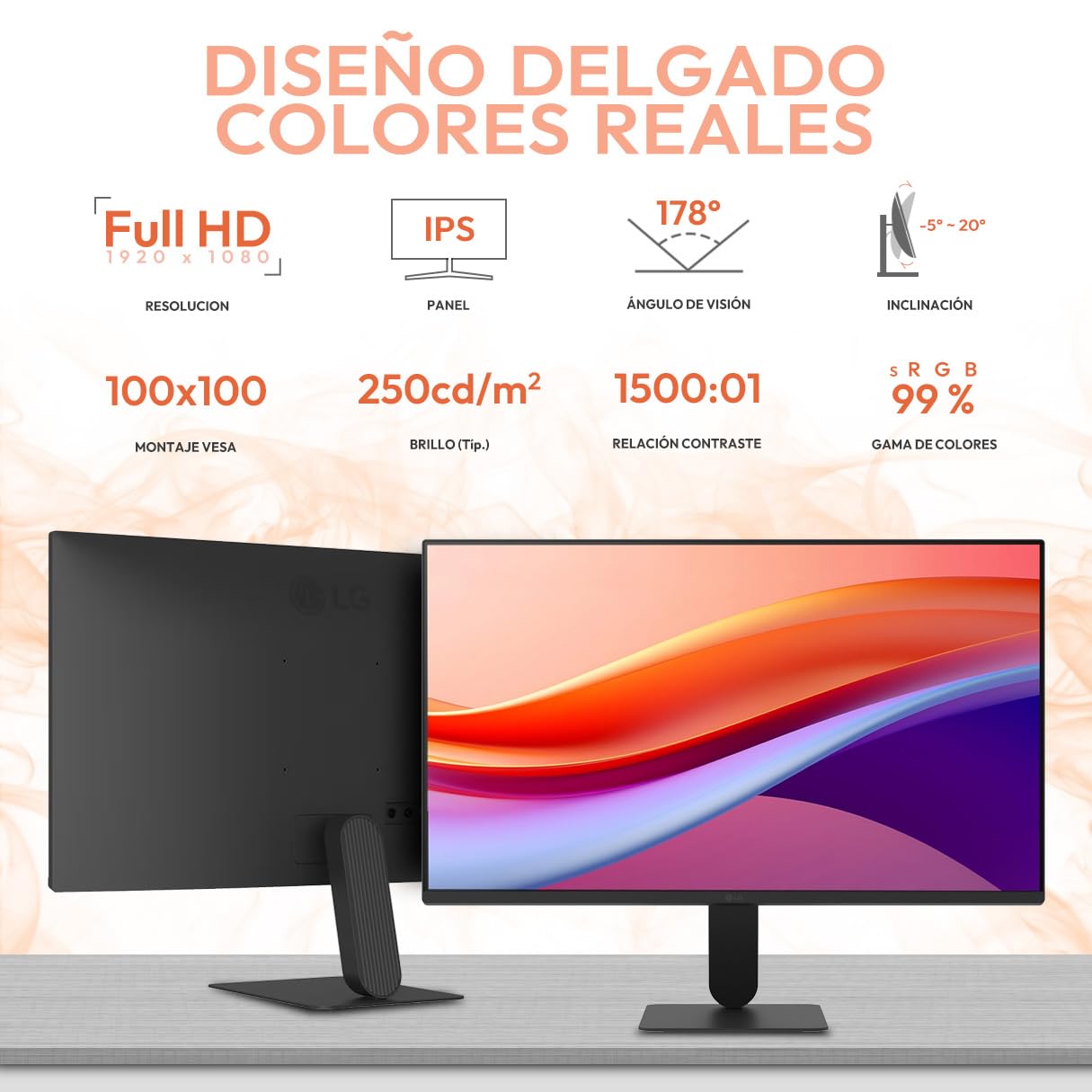 LG Monitor 23.8" 24U411A-B 5ms 120Hz Panel IPS Full HD HDMI D-Sub