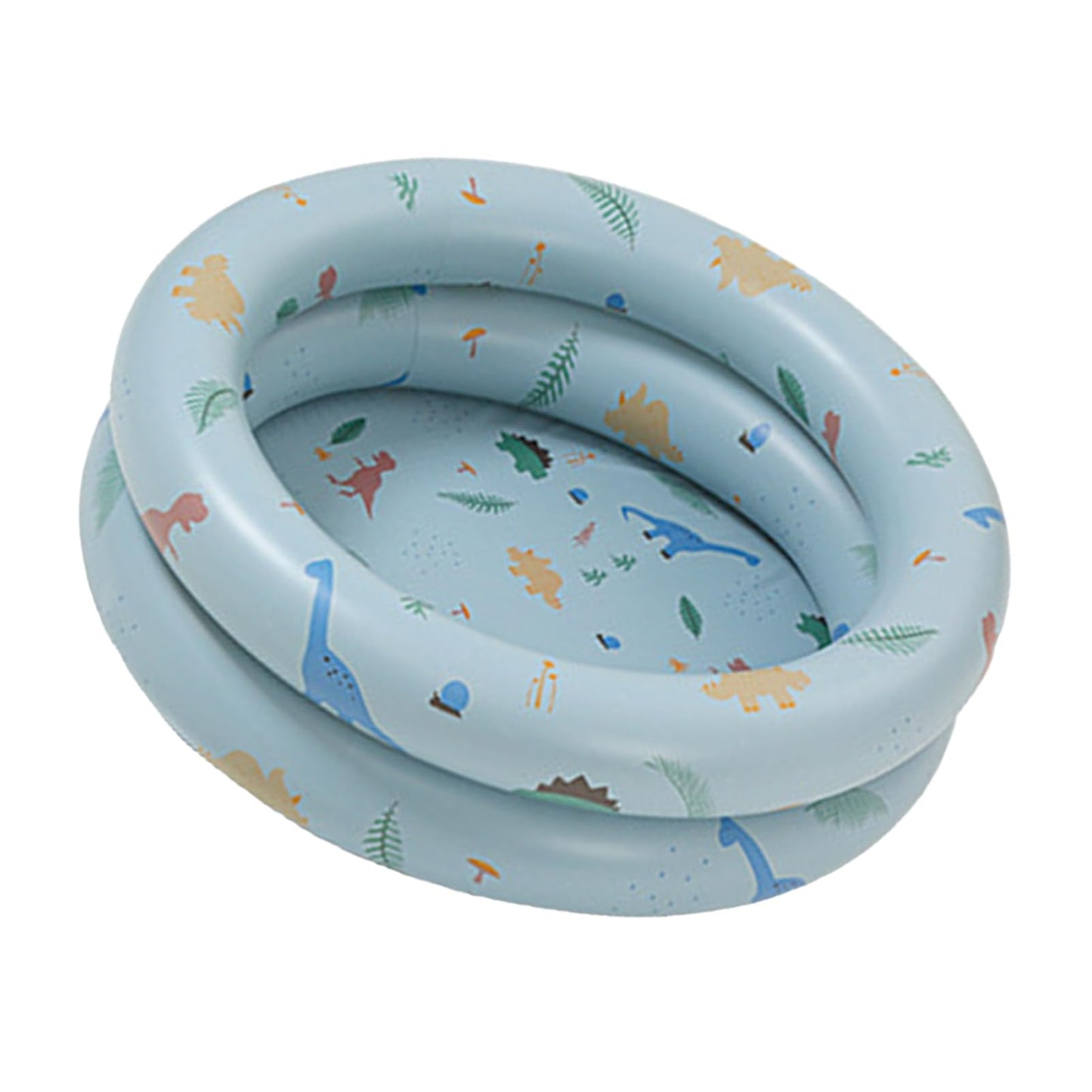 Piscina Inflable Espesada Estilo Retro Dinosaurio Azul para Bebés