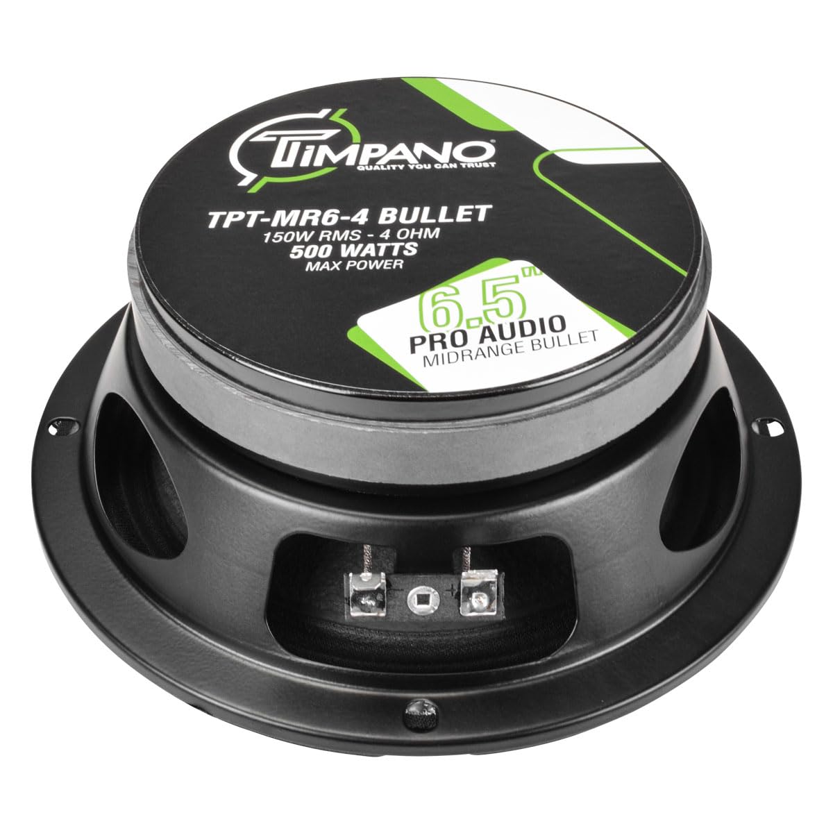 Altavoz de Rango Medio TIMPANO TPT-MR6-4 Pro Audio 6.5 Pulgadas para Coche 4 Ohms 125 Vatios RMS 250 Vatios Continuos