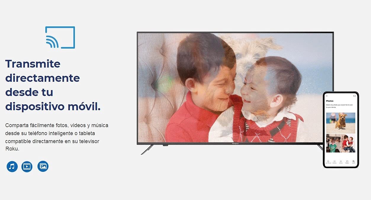 ONN Pantalla 65 Pulgadas DLED ROKU TV 4K Ultra HD ONN-65R