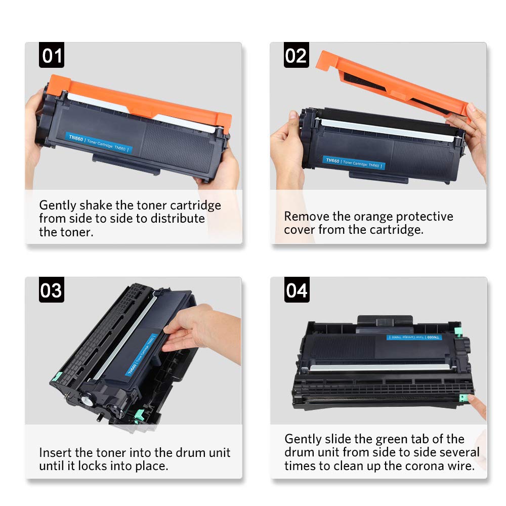 Cartucho de Tóner V4INK Negro Compatible TN660 para Brother
