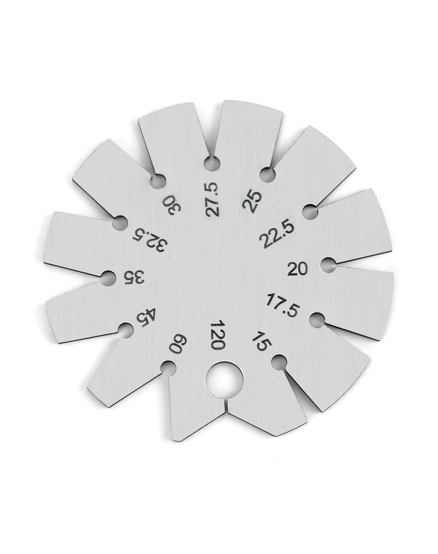 Calibre Biselado QWORK Acero Inoxidable Redondo para Medir Ángulos de Cuchillo