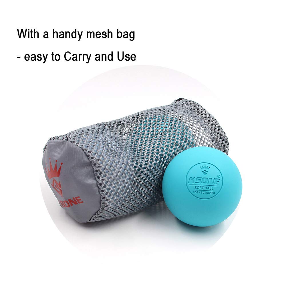 KSONE - Juego de bolas de masaje de lacrosse (rodillo de masaje muscular)