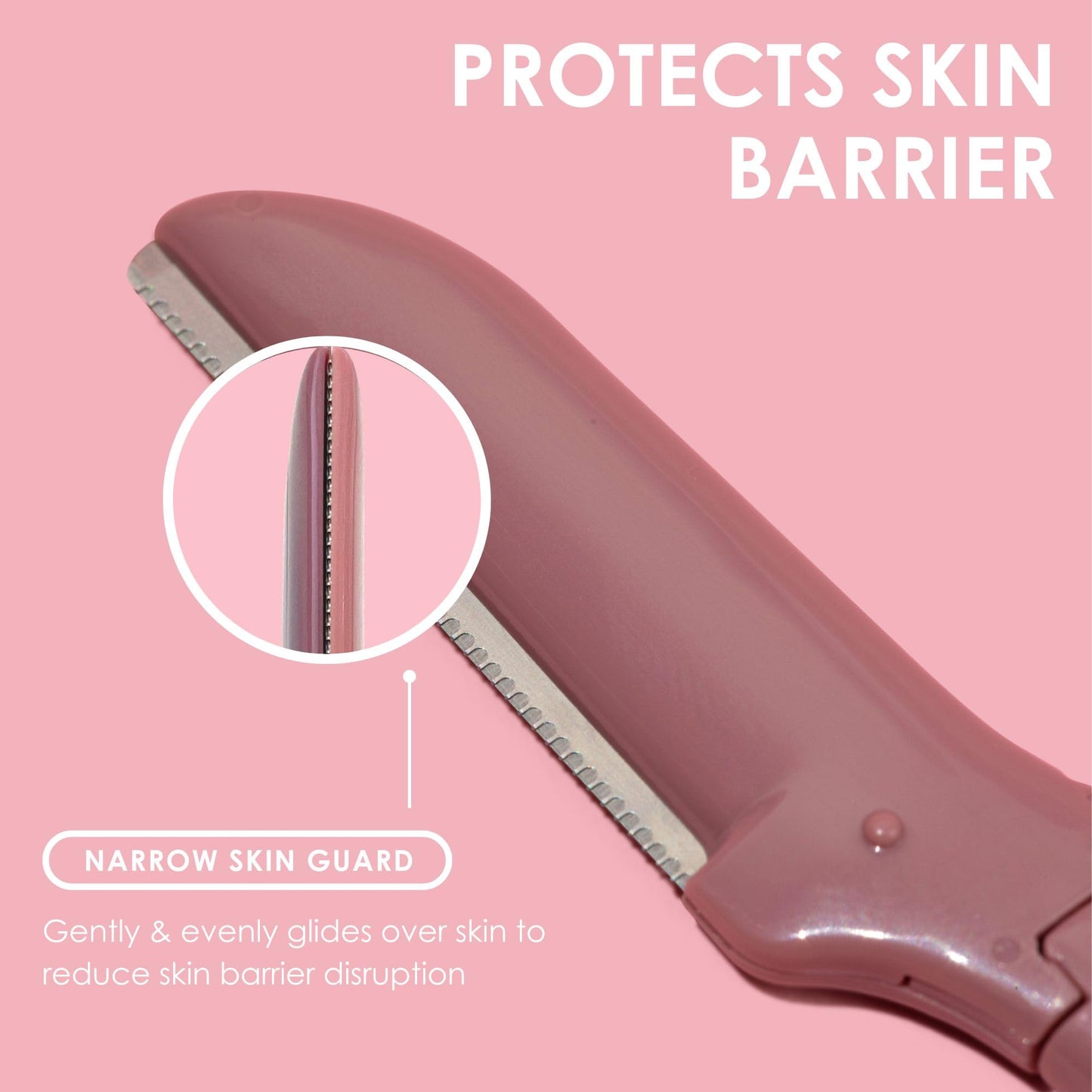 Maquinillas de Afeitar Faciales JAPONESQUE Rosadas para Exfoliación y Depilación Fina