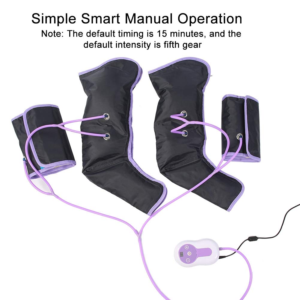 Masajeador Eléctrico de Compresión de Aire para Piernas Brazos Pies con Controlador Manual para Relajación y Mejora de Circulación