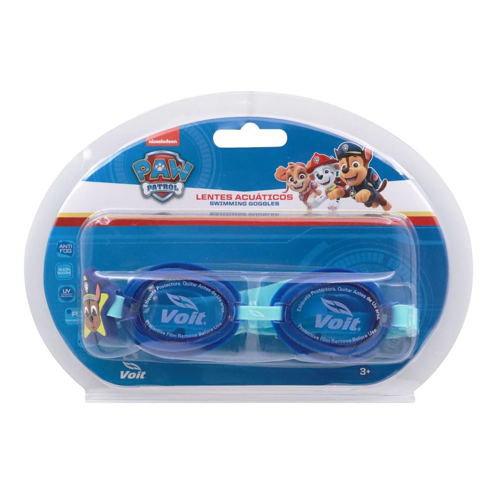 Lentes de Natación Voit Chase Paw Patrol cómodos ajuste protección UV anti empañante para niños