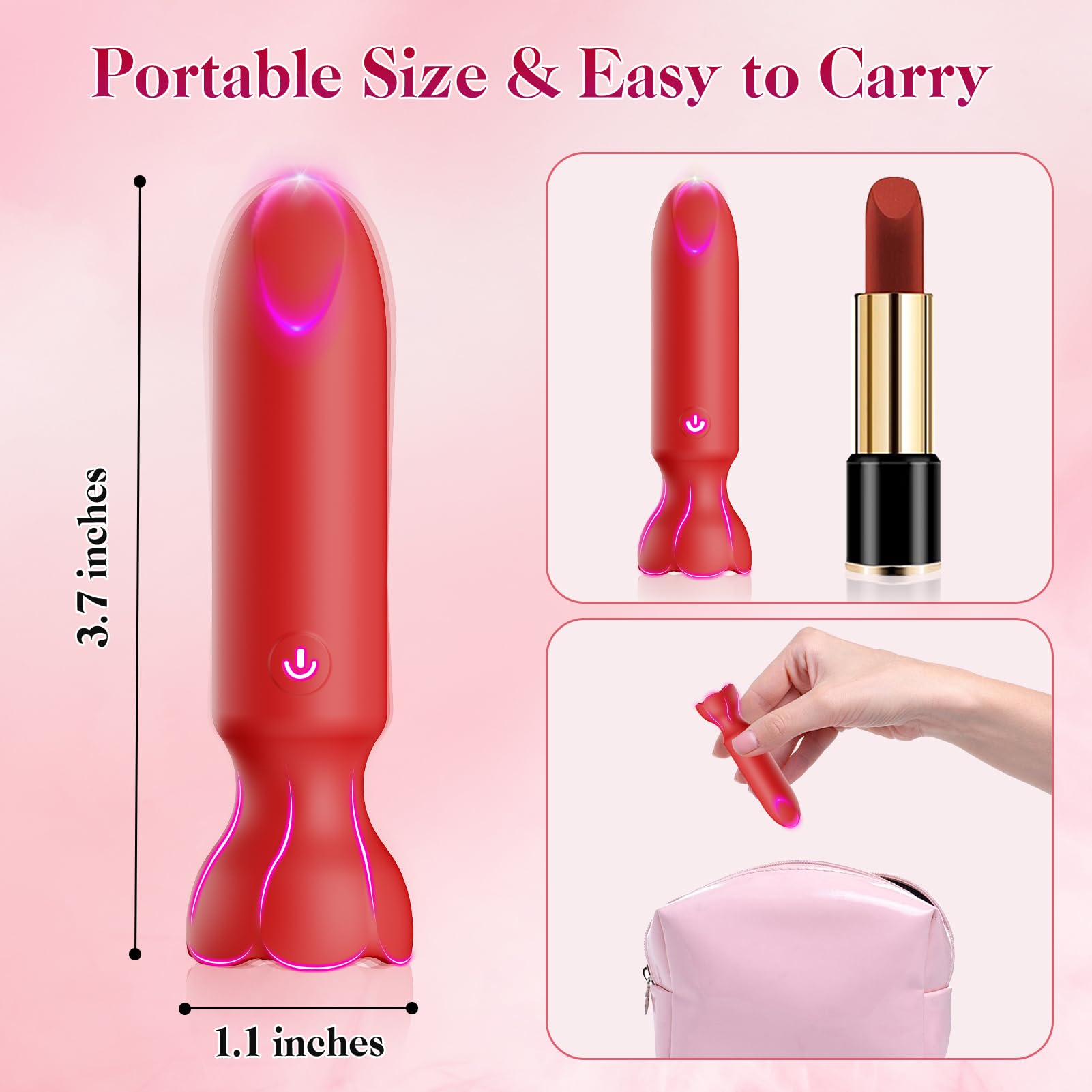AXIVUX Mini Vibrador Bala Para Adultos: Vibradores Controlados Por App, Juguetes Sexuales Femeninos Con 9 Modos De Vibración, Consolador Con Efecto Lápiz Labial Para El Punto G Y El Clítoris, Vibrador