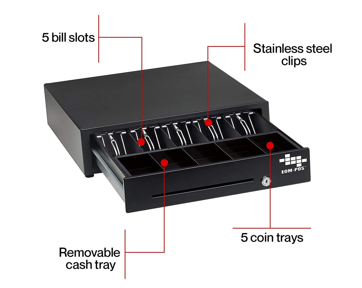 Paquete de Hardware POS Compatible con Cuadros Impresora de Recibos Térmicos y Cajón