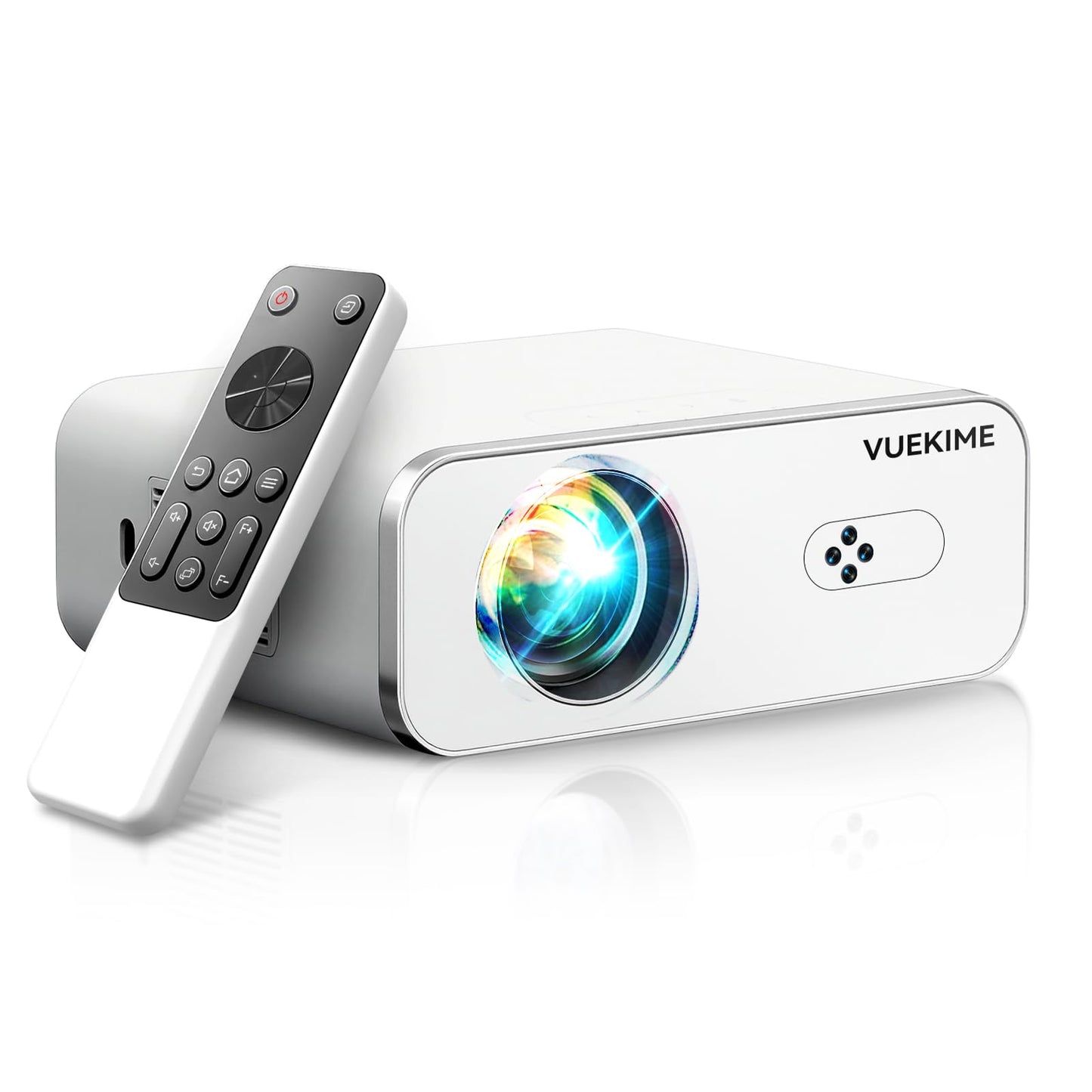 VUEKIME 【Enfoque Automático/1000ANSI】 Proyector 4K Pro Portátil, Android 12.0, Silencioso, 300 Pulgadas, 40000 Lúmenes, Soporte 4K, 2.4/5GHz WiFi 6, Bluetooth 5.2, Compatible con iOS/Android/PC/PS5