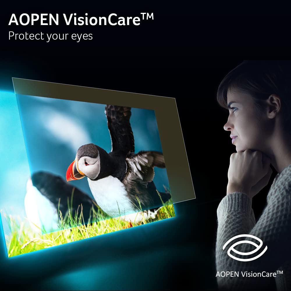 Monitor VA AOPEN 23.8 Pulgadas Full HD Ultra Delgado ZeroFrame AMD FreeSync 75Hz para Hogar u Oficina