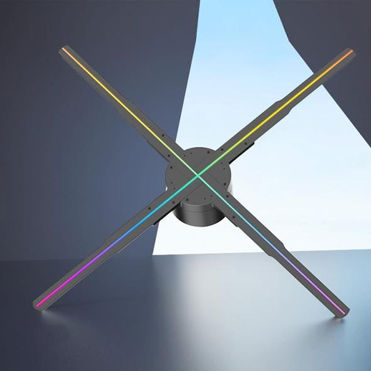 Proyector Holográfico 3D con Ventilador de 22 Pulgadas para Publicidad con WIFI y Control Remoto