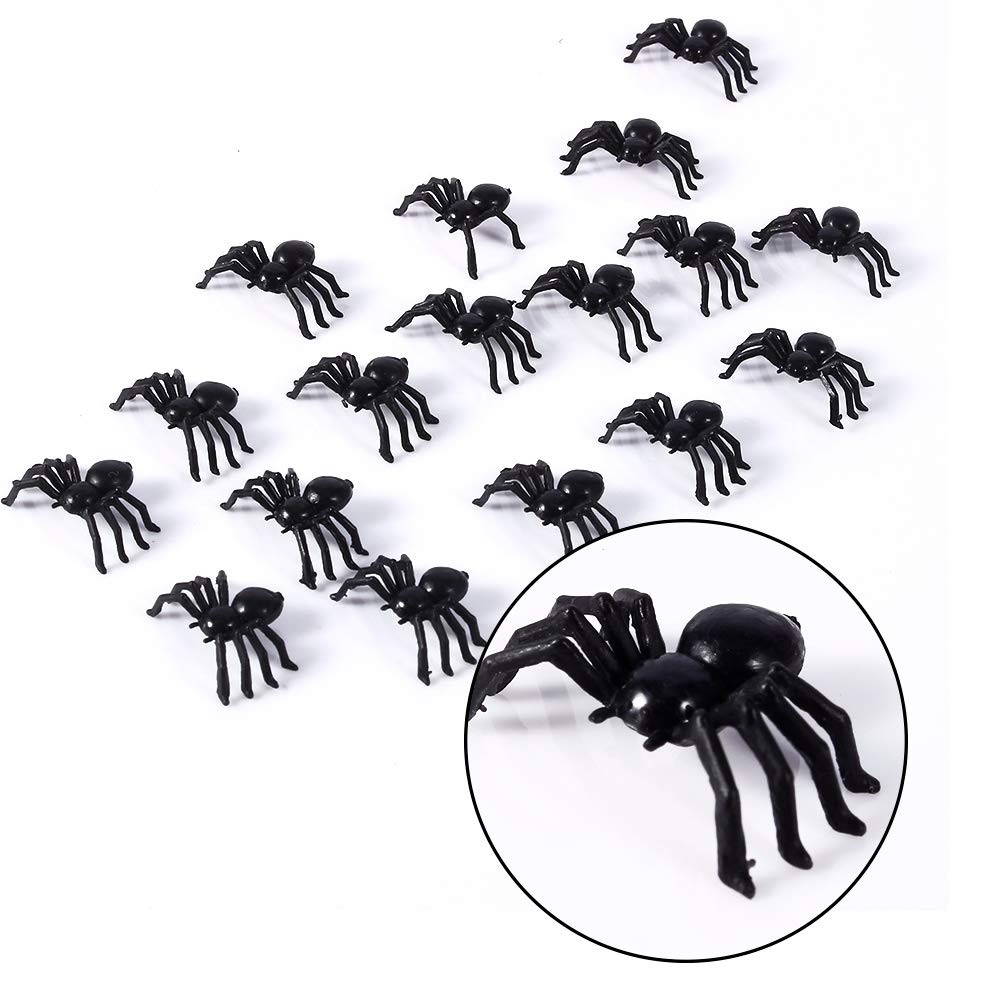 Insectos de Juguete Araña Gigante Halloween 50pcs 2cm para Fiestas Decorativas