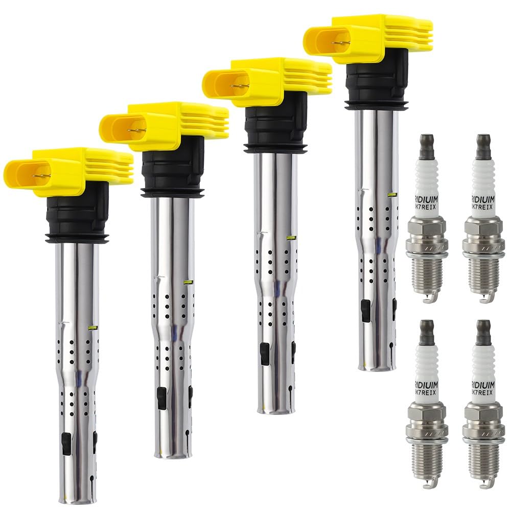 Kit de Bobina de Encendido SPARKWHIZ Negro con Bujías para VW y Audi