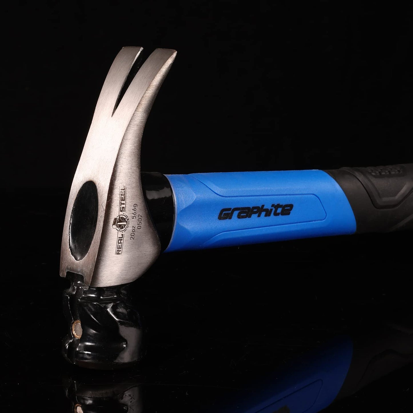 Martillo Rip Real Steel Grafito Jacketed 20 oz para Carpintero