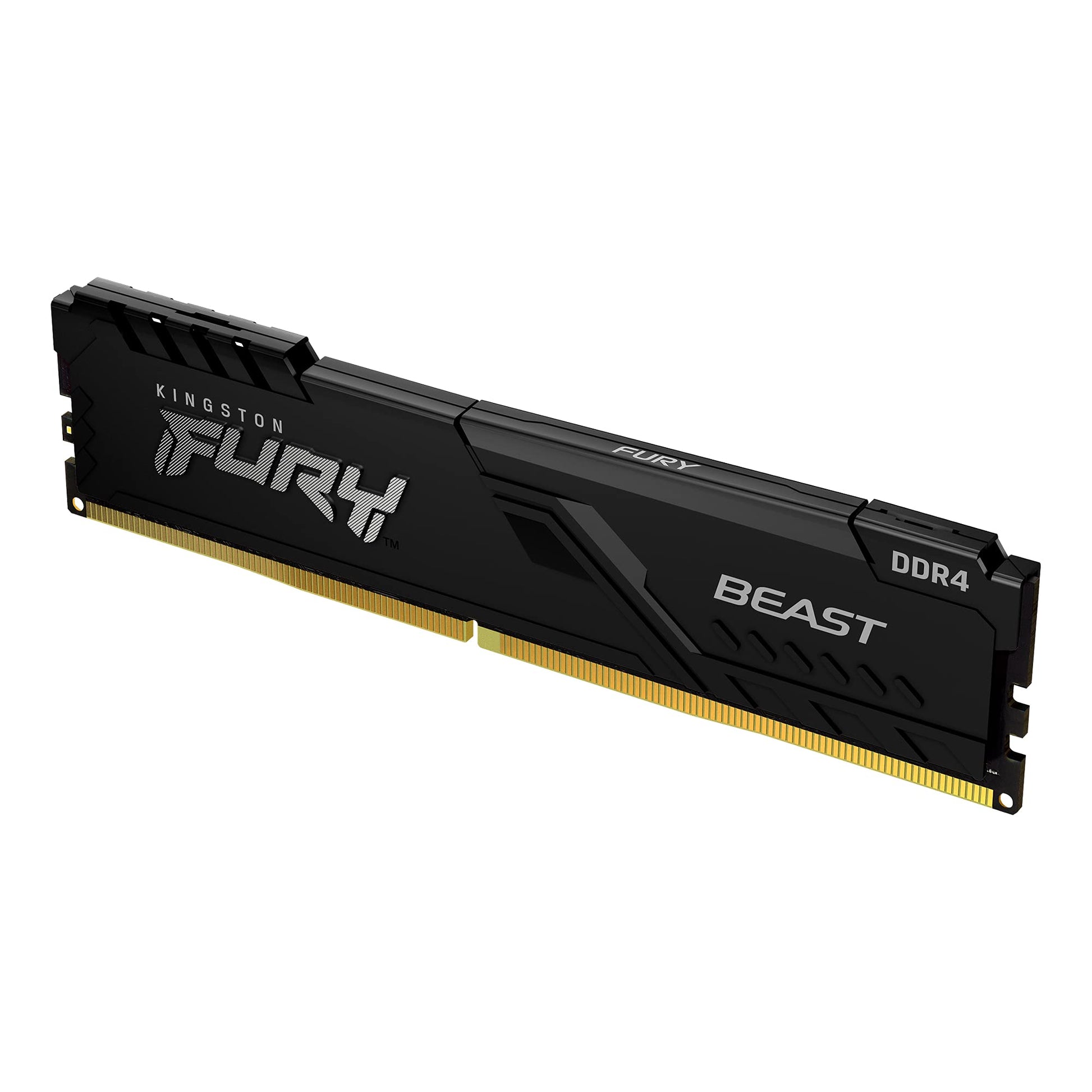 Kingston Fury Beast DDR4, Memoria Gamer Para PC, Capacidad: 16GB Kit (2x8GB), Frecuencia: 3200Mhz, Latencia: CL 16, Factor de Forma: DIMM 288-Pin, Color: Negro, Numero de Parte: KF432C16BBK2/16