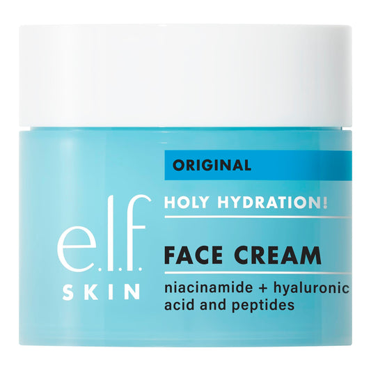 e.l.f. SKIN Holy Hydration! Face Cream, Moisturizer For Nourishing & Plumping Skin, Infused With Hyaluronic Acid, Vegan & Cruelty-Free, 1.8 Oz