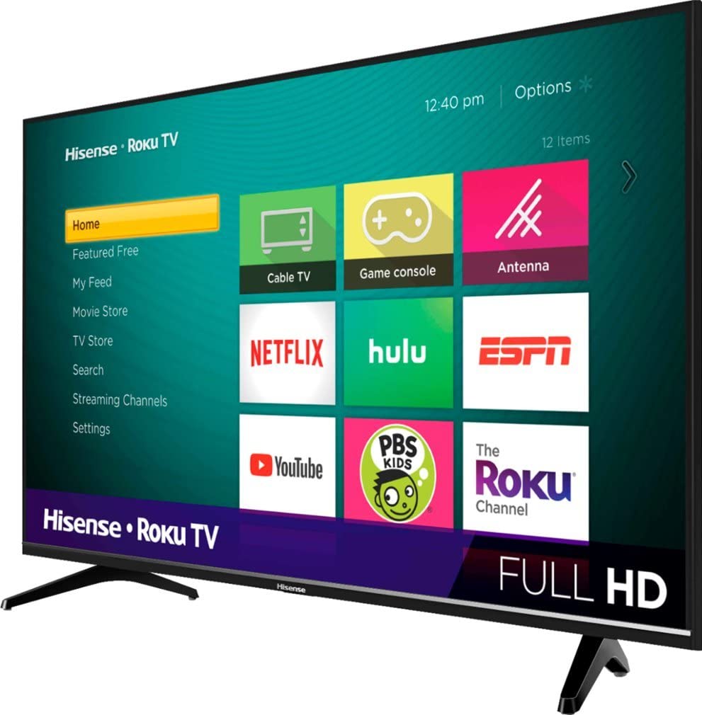 Hisense Pantalla Smart TV 40 Pulgadas IPS LED Full HD WiFi Roku TV HDMI 40H4030F3