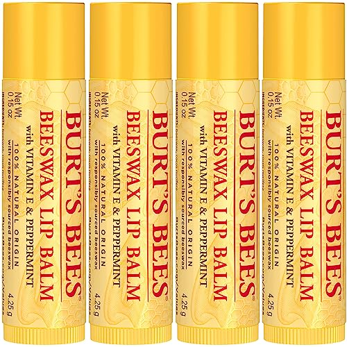 Bálsamo Labial Con Cera De Abejas 100% Natural - Lip Balm Beeswax | Pack X 4