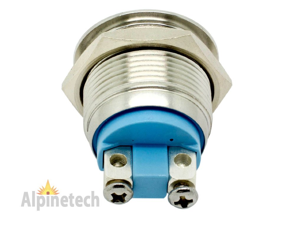 Alpinetech - Interruptor de matanza para guitarra de 22 mm momentáneo normalmente abierto (orificio de corte de 19 mm)