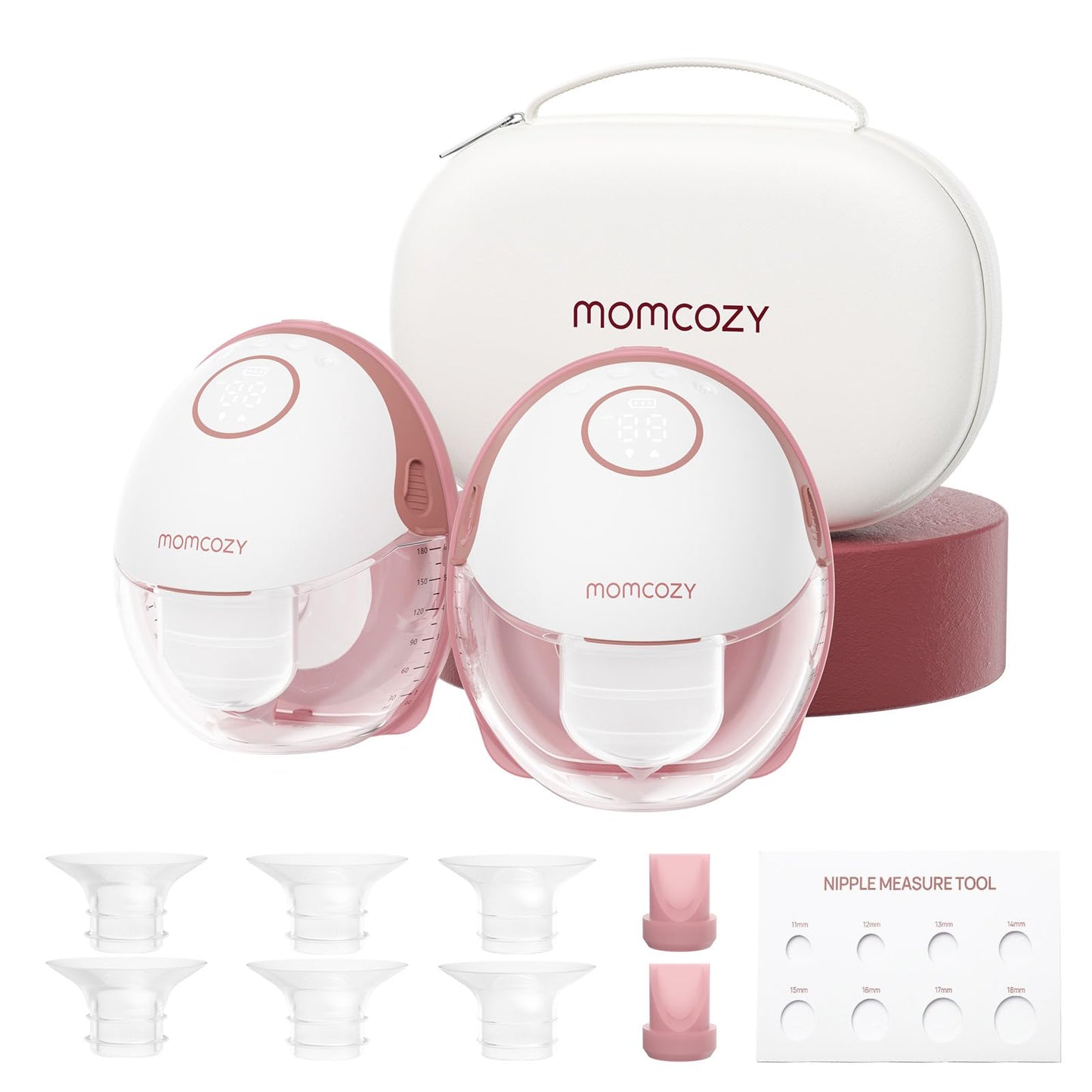 Momcozy Extractor de Leche Electrico M6, 2 Piezas, Rojo Acogedor