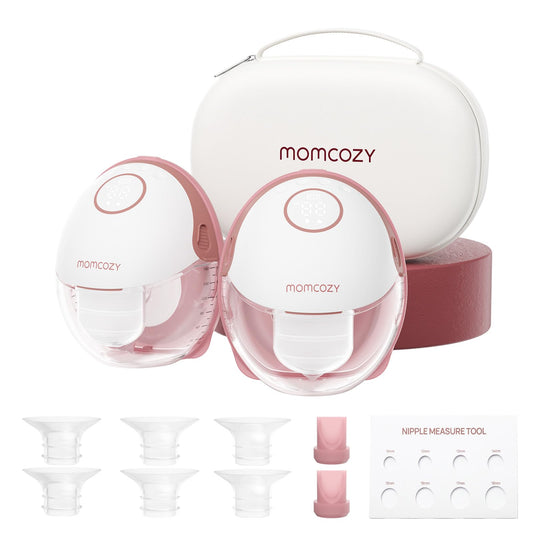 Extractor de Leche Eléctrico Momcozy Rojo Acogedor M6 2 Piezas