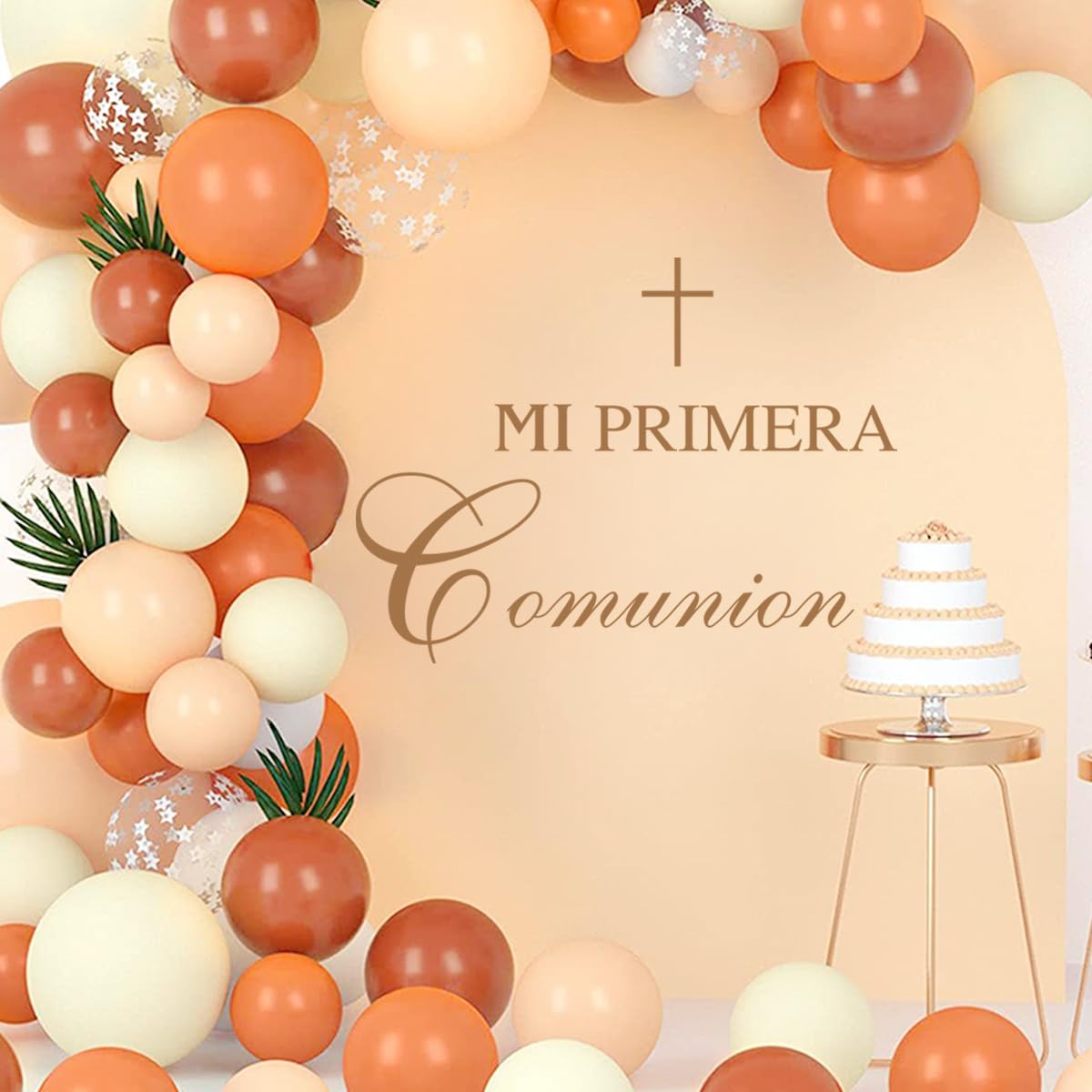 Mi Primera Comunion - Calcomanía de pared española para decoración de arco de globo, calcomanía de fiesta de baby shower, decoración de fiesta, decoración de arco, decoración de fiesta de bebé,