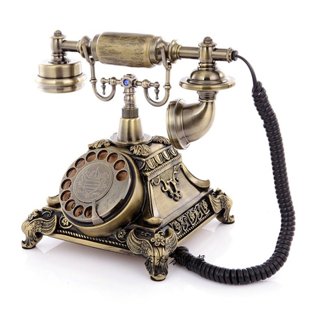 TelPal - Réplica de mesa de teléfono para casa, estilo retro, con cable de oficina