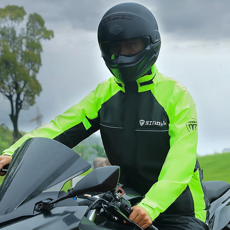 Traje Impermeable SINOLL Reflectante Oculto Motocicletas para Hombre y Mujer