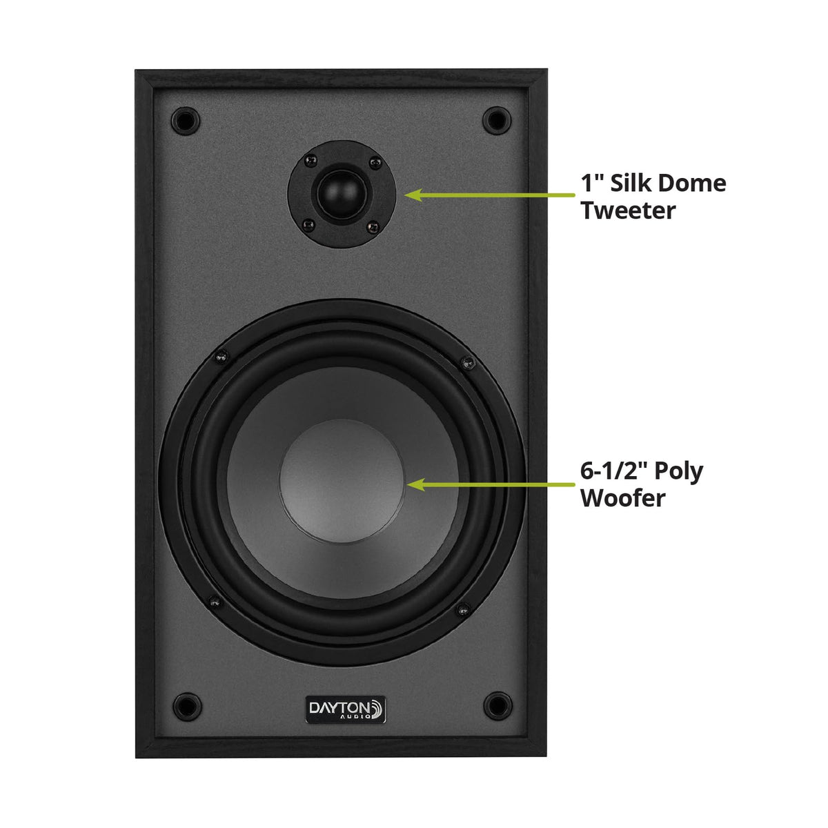 Par de Altavoces Dayton Audio Classic Negro para Estantería