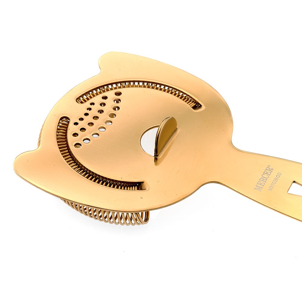 Barfly M37026 - Colador Hawthorne de acero inoxidable, resistente, Filtro de pasador de alta resistencia, Dorado, 1