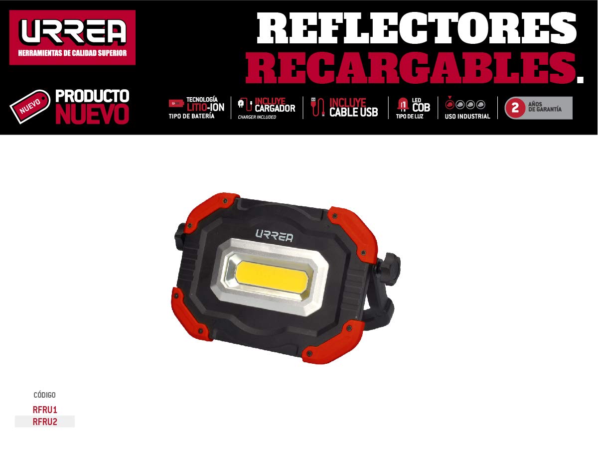 Reflector Recargable URREA RFRU1 1200lm 12W
