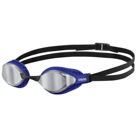 ARENA Air-Speed Antivaho anteojos de natación para Hombres y Mujeres, Espejo de Velocidad., Plateado/Azul, Lente de Espejo.