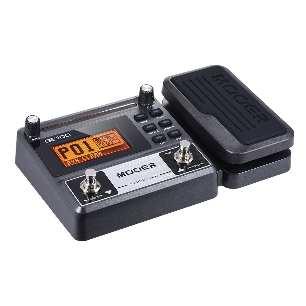 Hosioe GE100 multi-efectos de guitarra pedal de efectos del pador con la grabación en bucle (180 segundos) Sintonía Rhythm Tap Tempo Ajuste de escala y del acorde funciones de lección
