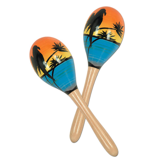 Beistle 60950-8 Tropical Fun Party Maracas, 2 per Package, Multicolored