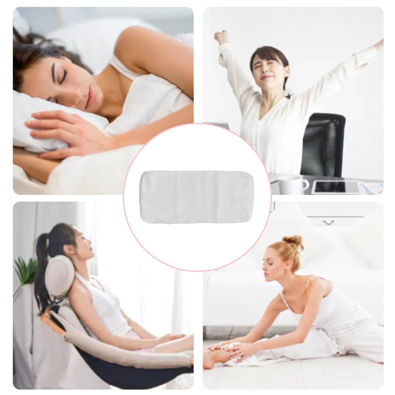 banapoy 3Pcs 4 Capas Algodón Orgánico Sin Blanquear para El Aceite Ricino Pack, Almohadillas Reutilizables de Aceite de Ricino para Compresas Calientes, Aceite de Ricino Franela Algodón