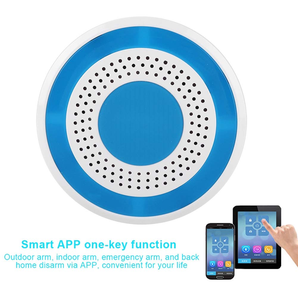 Sirena Estroboscópica Inalámbrica de 433 MHz con Alarma de Sonido y 8 Luces LED para Panel de Alarma WiFi GSM