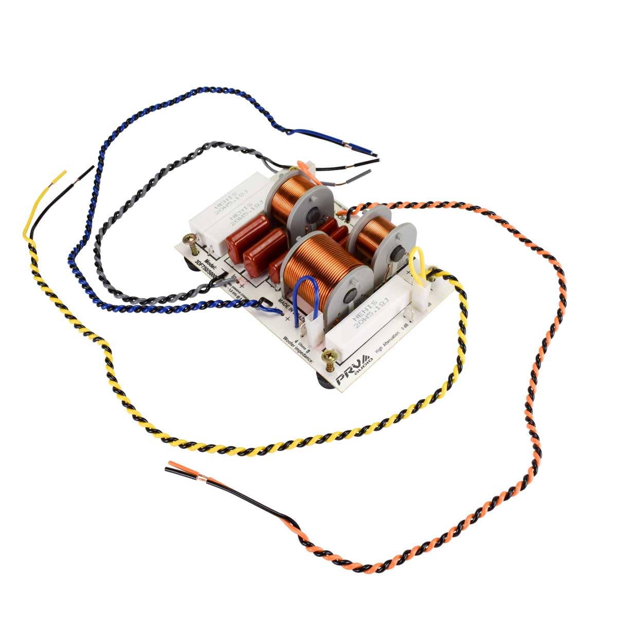 PRV AUDIO 3DF750/5000 - Audio para coche de tres vías con selección de impedancia de woofer, punto de cruce de 3 vías a 750/5000 Hz
